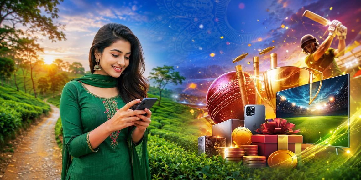 ময়মনসিংহের চা বাগানে মোবাইলে hibajee রেজিস্ট্রেশন করছেন একজন ব্যবহারকারী